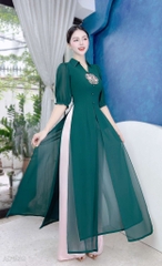 Áo Dài Tứ Thân Mẫu Đơn 4T AD1539 (áo lẻ)