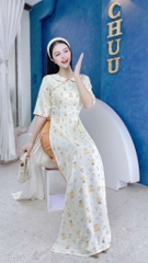 Áo Dài Viền Ô Lô Tô AD1538 (áo lẻ)