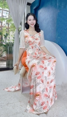 Áo Dài Cổ Vuông Lục Giác AD1559 (áo lẻ)
