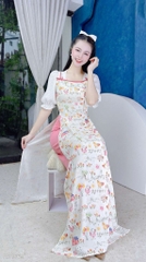 Áo Dài 2D Cổ Vuông AD1569 (áo lẻ)