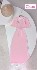 Áo Dài Thêu Hoa Đông Hầu AD1536 (áo lẻ)