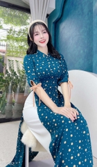 Áo Dài Mango Vân Vảy Sò AD1482 (áo lẻ)
