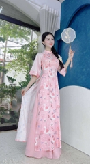 Áo Dài Tay A Viền Hoa AD1317 (áo lẻ)