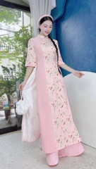Áo Dài Tằm Gãy Phối Màu 130cm AD1576 (áo lẻ)
