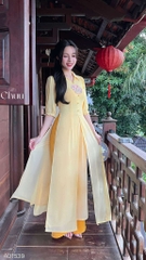 Áo Dài Tứ Thân Mẫu Đơn 4T AD1539 (áo lẻ)