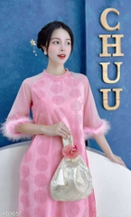 Áo Dài 4T Tay Tuyết 128cm AD1657 (áo lẻ)