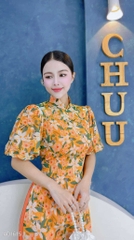 Áo Dài 4T Tay Bí Cổ Lượn AD1615 (áo lẻ)
