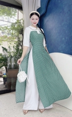 Áo Dài Bi Cổ Sóng AD1580 (áo lẻ)