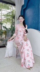 Áo Dài Nơ Chéo Nụ Tulip AD1613 (áo lẻ)