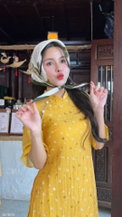 Áo Dài Suông Tơ Gãy 125cm 4T AD1609 (áo lẻ)