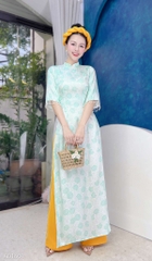 Áo Dài Hoa Hồng Thủy Tinh AD1601 (áo lẻ)