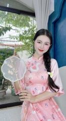 Áo Dài Tay A Viền Hoa AD1317 (áo lẻ)