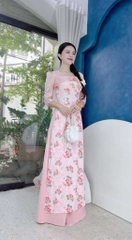 Áo Dài Nơ Chéo Nụ Tulip AD1613 (áo lẻ)