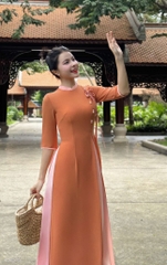Áo Dài Chiffon 4T Ngọc Đôi 130cm AD1575 (áo lẻ)