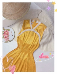 Áo Dài Saphia Kimono AD1684 (áo lẻ) - Vàng