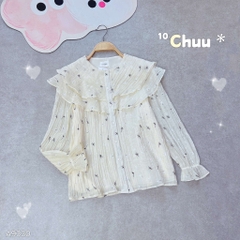 Áo Giấy Hoa Tim Bay A9330