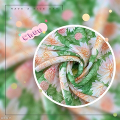Áo Dài Pha Hoa Nhung AD1617 (áo lẻ) - Tuliup Cam
