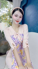 Áo Dài Cổ V Tai Thỏ AD1637 (áo lẻ)