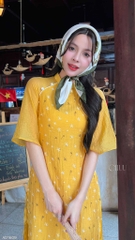 Áo Dài Suông Tơ Gãy 125cm 4T AD1609 (áo lẻ)