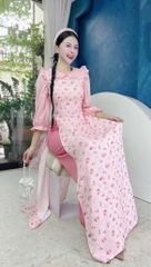 Áo Dài Cổ Sen Line Ngang AD1577 (áo lẻ)