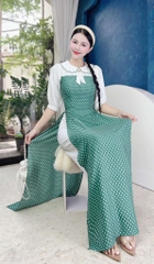 Áo Dài Bi Cổ Sóng AD1580 (áo lẻ)