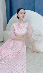 Áo Dài Cành Vàng Lá Ngọc AD1604 (áo lẻ)
