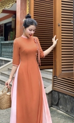 Áo Dài Chiffon 4T Ngọc Đôi 130cm AD1575 (áo lẻ)