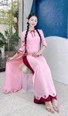 Áo Dài Dâu Đỏ Ngọt 127cm AD1649 (áo lẻ)