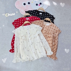 Áo Giấy Hoa Tim Bay A9330