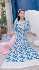 Áo Dài 4T Ren Giọt Mưa AD1595 (áo lẻ)