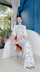 Áo Dài Tay Tơ Music AD1646 (áo lẻ)