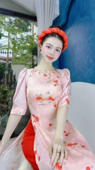 Áo Dài Cổ Thuyền Ngọc Lựu AD1600 (áo lẻ)