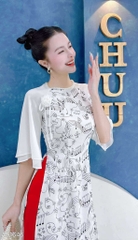 Áo Dài Tay Tơ Music AD1646 (áo lẻ)