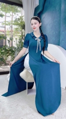 Áo Dài Thêu Mắt Xích AD1585 (áo lẻ)