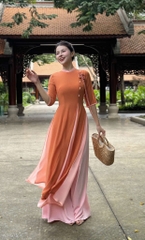 Áo Dài Chiffon 4T Ngọc Đôi 130cm AD1575 (áo lẻ)