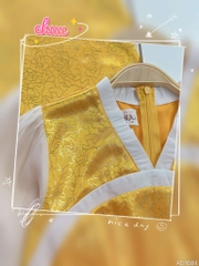 Áo Dài Saphia Kimono AD1684 (áo lẻ) - Vàng