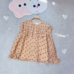 Áo Giấy Hoa Tim Bay A9330