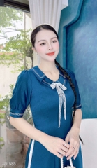 Áo Dài Thêu Mắt Xích AD1585 (áo lẻ)