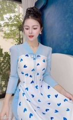 Áo Dài Hoa 4 Cánh AD9190 (áo lẻ)