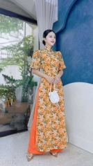 Áo Dài 4T Tay Bí Cổ Lượn AD1615 (áo lẻ)