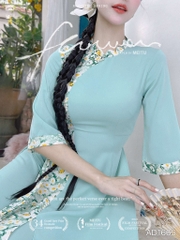 Áo Dài Cổ Lượn Tam Ngọc AD1665 (áo lẻ)