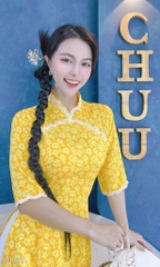 Áo Dài Ren Hoa Mai Nở AD1668 (áo lẻ)