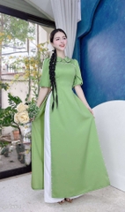 Áo Dài Cổ Sen Tà Ngọc AD1664 (áo lẻ)