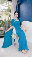Áo Dài Tằm Dây VyVy AD1641 (áo lẻ)