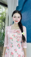 Áo Dài Nơ Chéo Nụ Tulip AD1613 (áo lẻ)