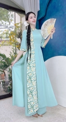 Áo Dài Cổ Lượn Tam Ngọc AD1665 (áo lẻ)