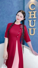 Áo Dài Chiffon 4T Ngọc Đôi 130cm AD1575 (áo lẻ)