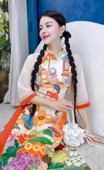 Áo Dài Đi Chợ Xuân AD1660 (áo lẻ)