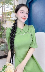 Áo Dài Cổ Sen Tà Ngọc AD1664 (áo lẻ)