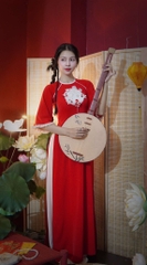 Áo Dài Mặt Trăng Đính Hoa AD1671 (áo lẻ)